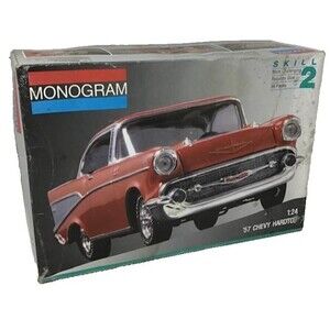 Monogram '57 Chevy Hardtop Car Plastic Model Kit 1991 Skill 2 1:24 2225